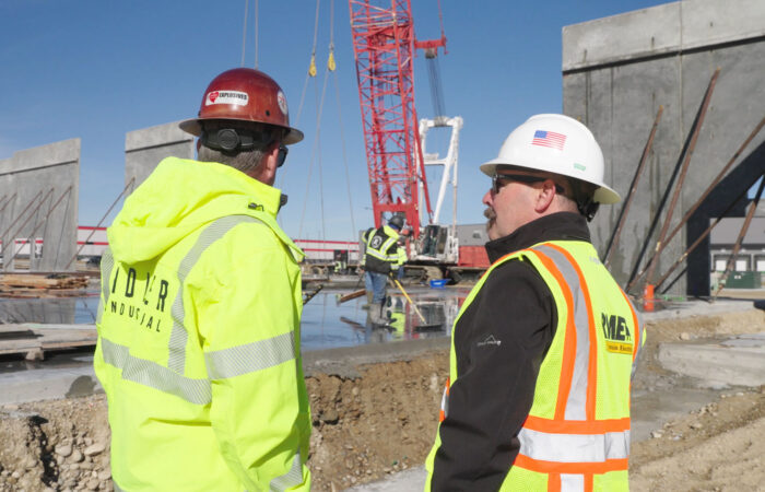 Adler Industrial Construction and Rocky Mountain Electric discuss build strategies for their new project.
