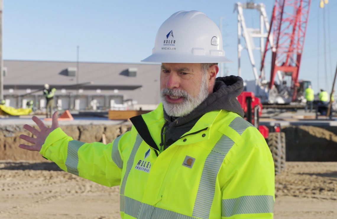 adler industrial construction team | Adler Industrial Michael Adler on a construction site.
